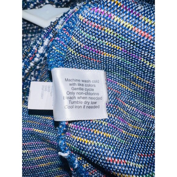 Lane Bryant Multicolor Cowl Neck Poncho Sweater 18/20 Womens Polyester Blend - Picture 4 of 4